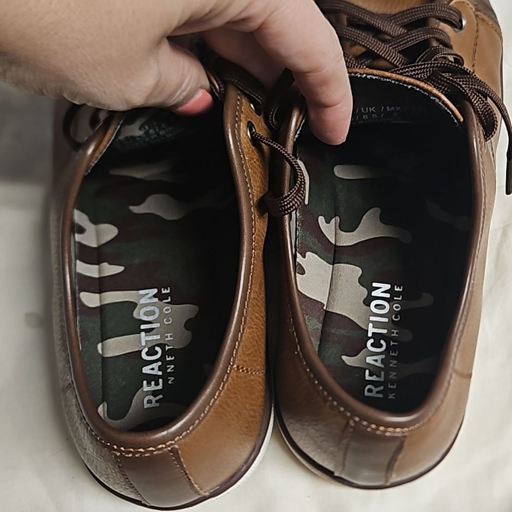 Kenneth Cole Reaction Men's Center Binding Shoes sneakers - Brown - size 9.5 - Picture 9 of 10